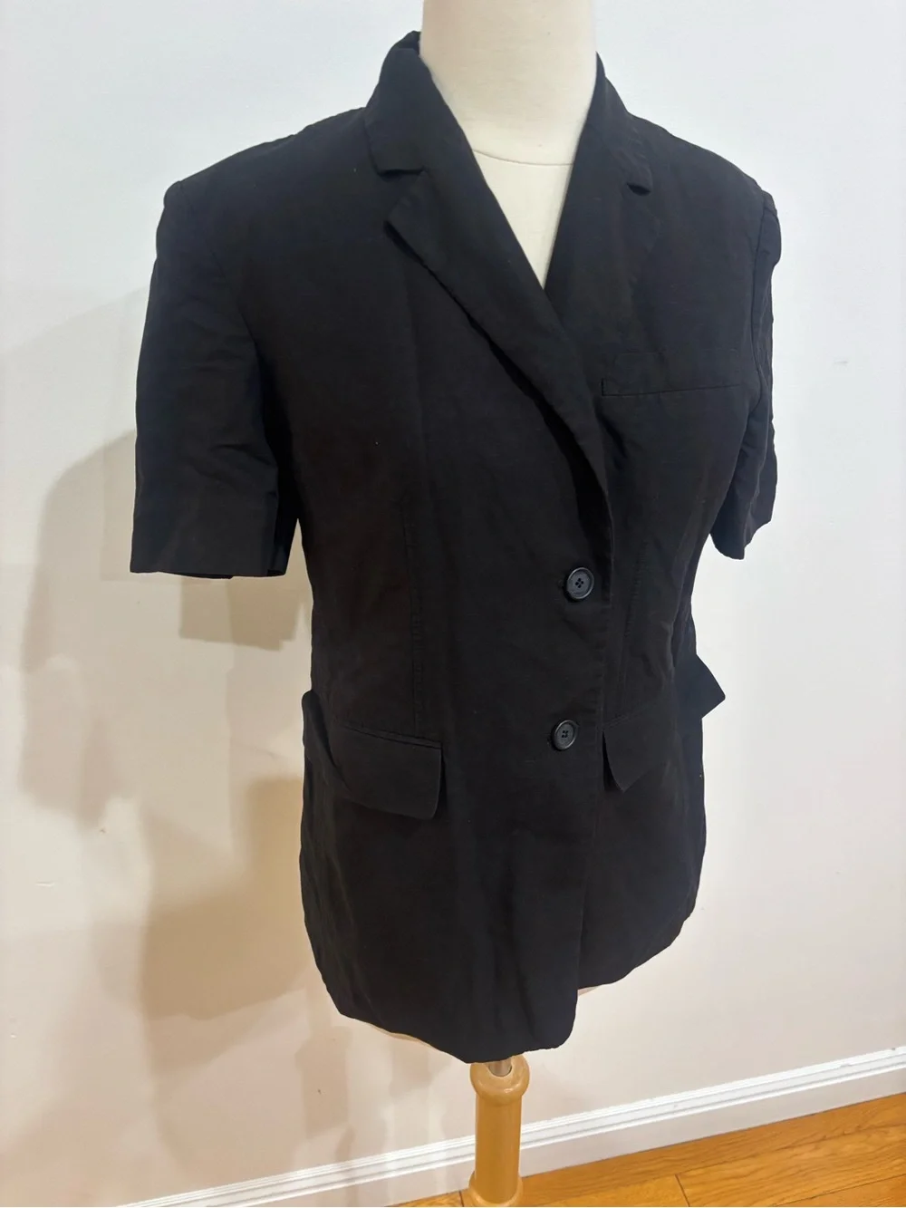 DUNST Half Sleeve Belted Linen Jacket, Size S